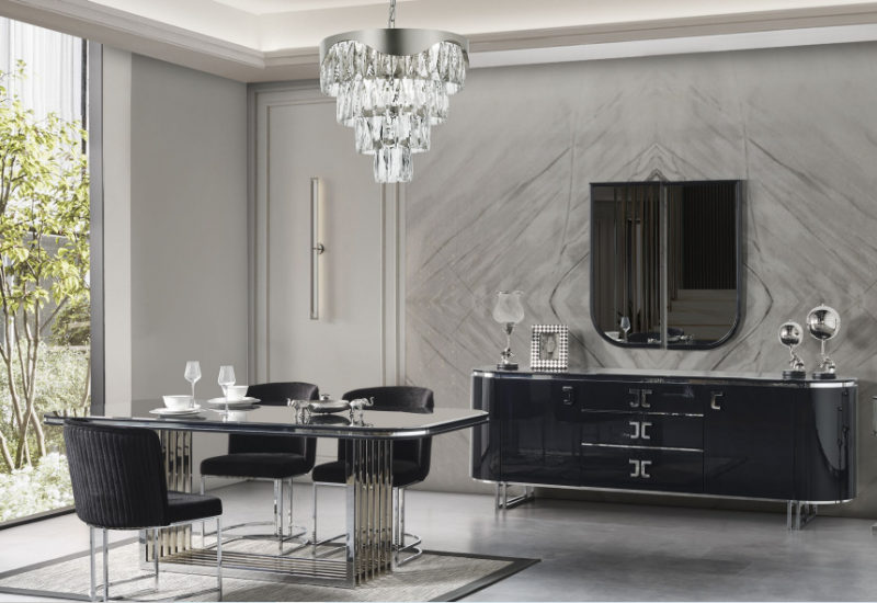 <p>TESLA SİYAH YEMEK ODASI</p>
